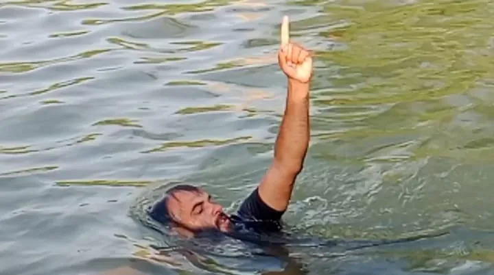 Zeeshan during a pool instruction moment.